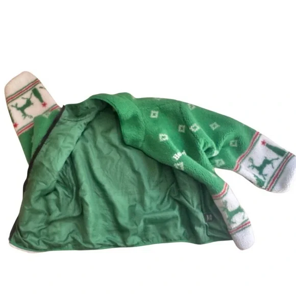 RARE🎄HEINEKEN vintage Ugly Christmas Sherpa jacket men’s coat size XL - Picture 15 of 16